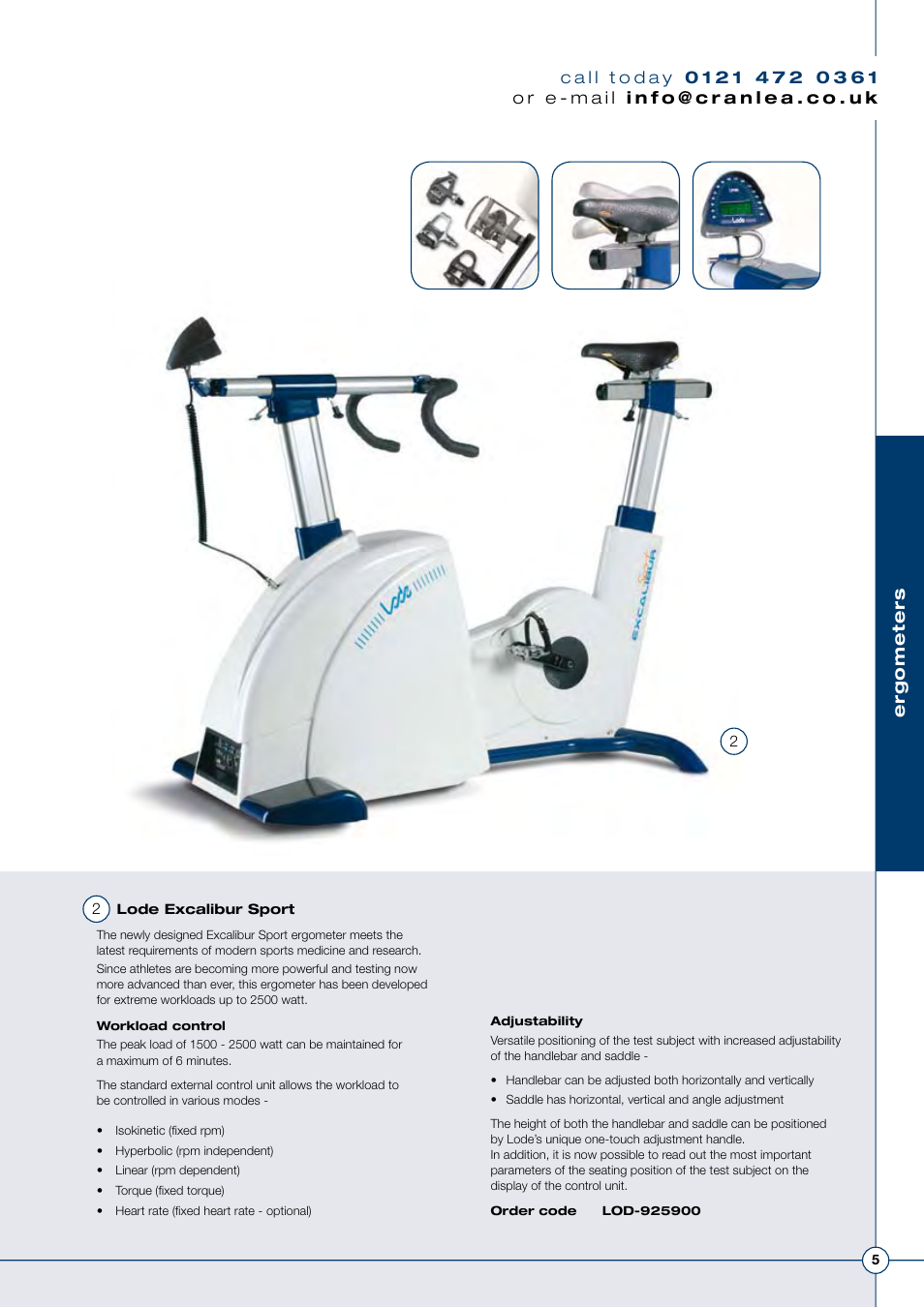 Ergometers | Diamondback Lode Valiant Treadmill User Manual | Page 9 / 96