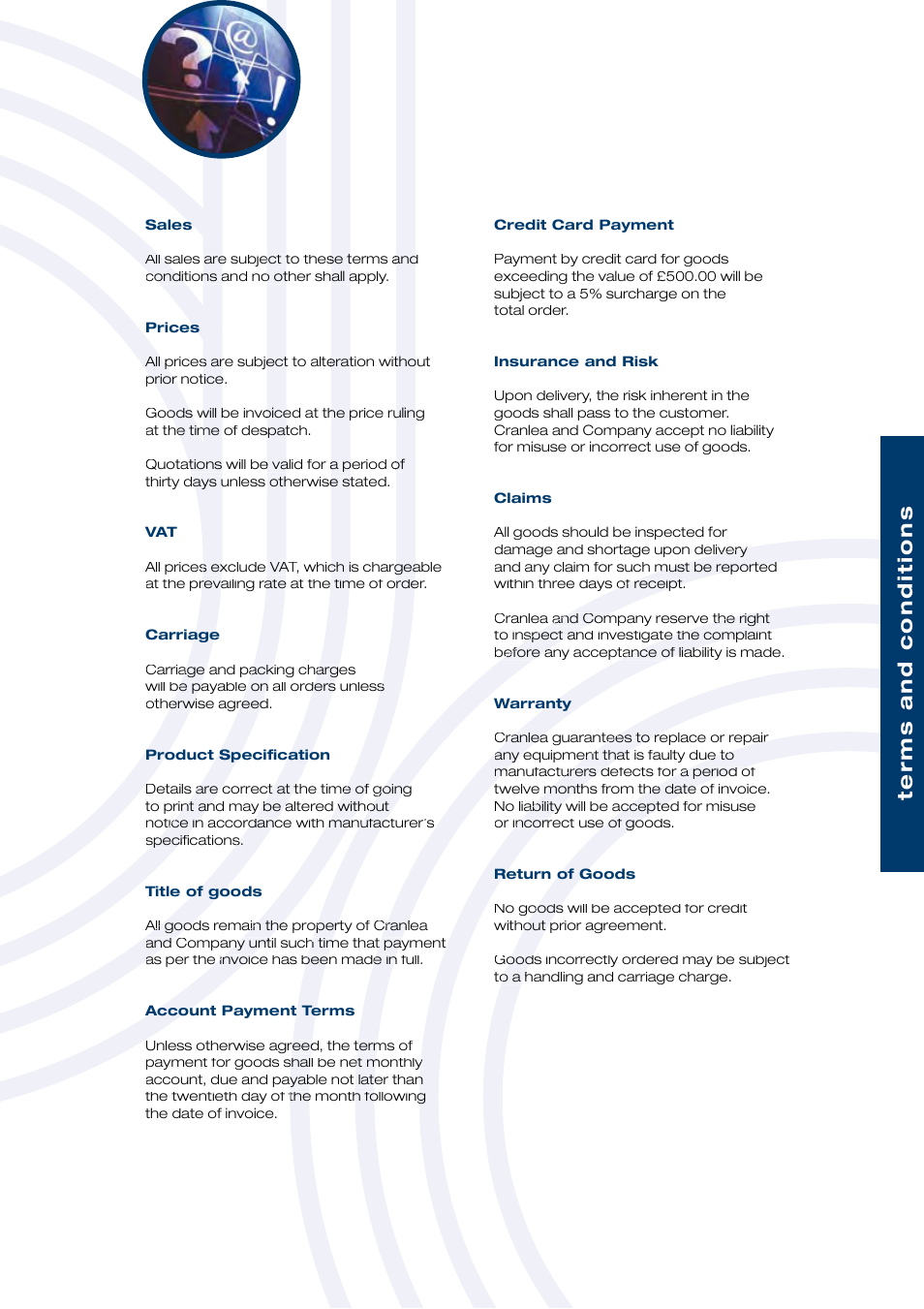 Terms and conditions | Diamondback Lode Valiant Treadmill User Manual | Page 95 / 96