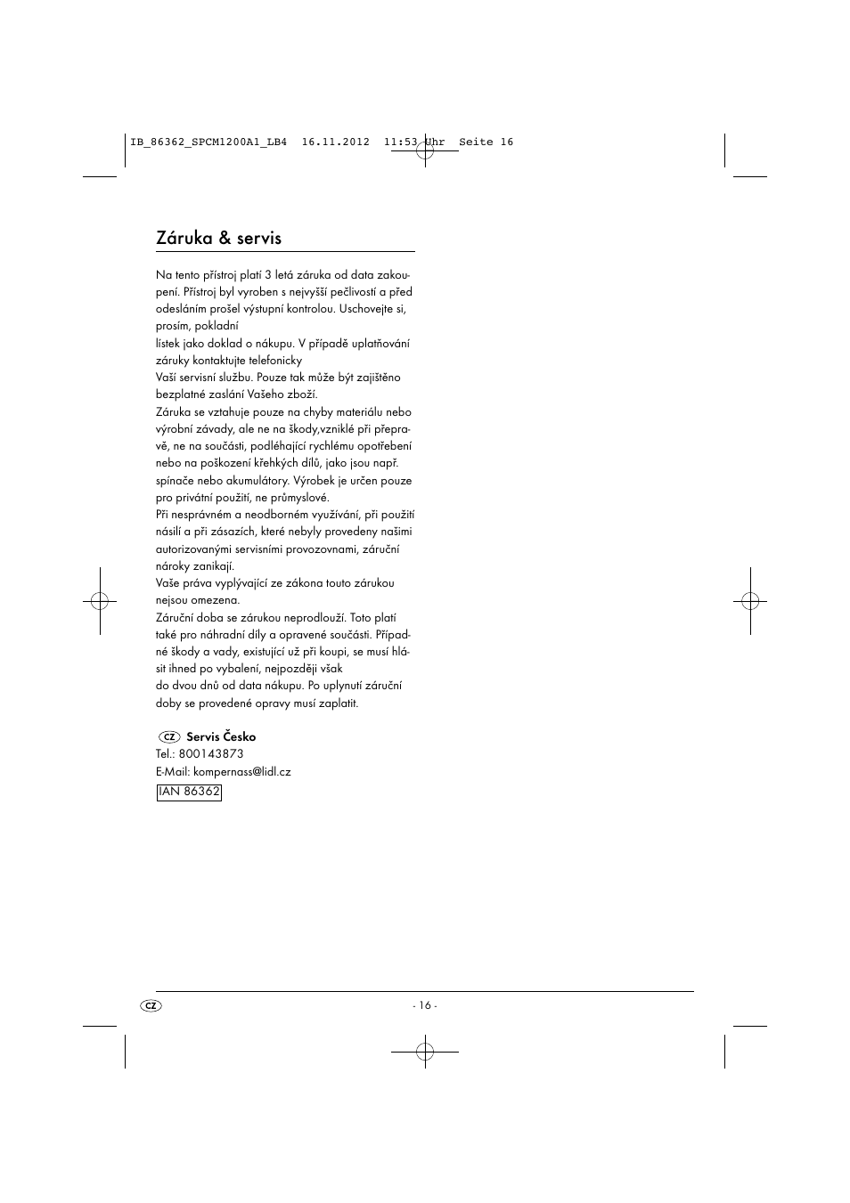 Záruka & servis | Silvercrest SPCM 1200 A1 User Manual | Page 19 / 24