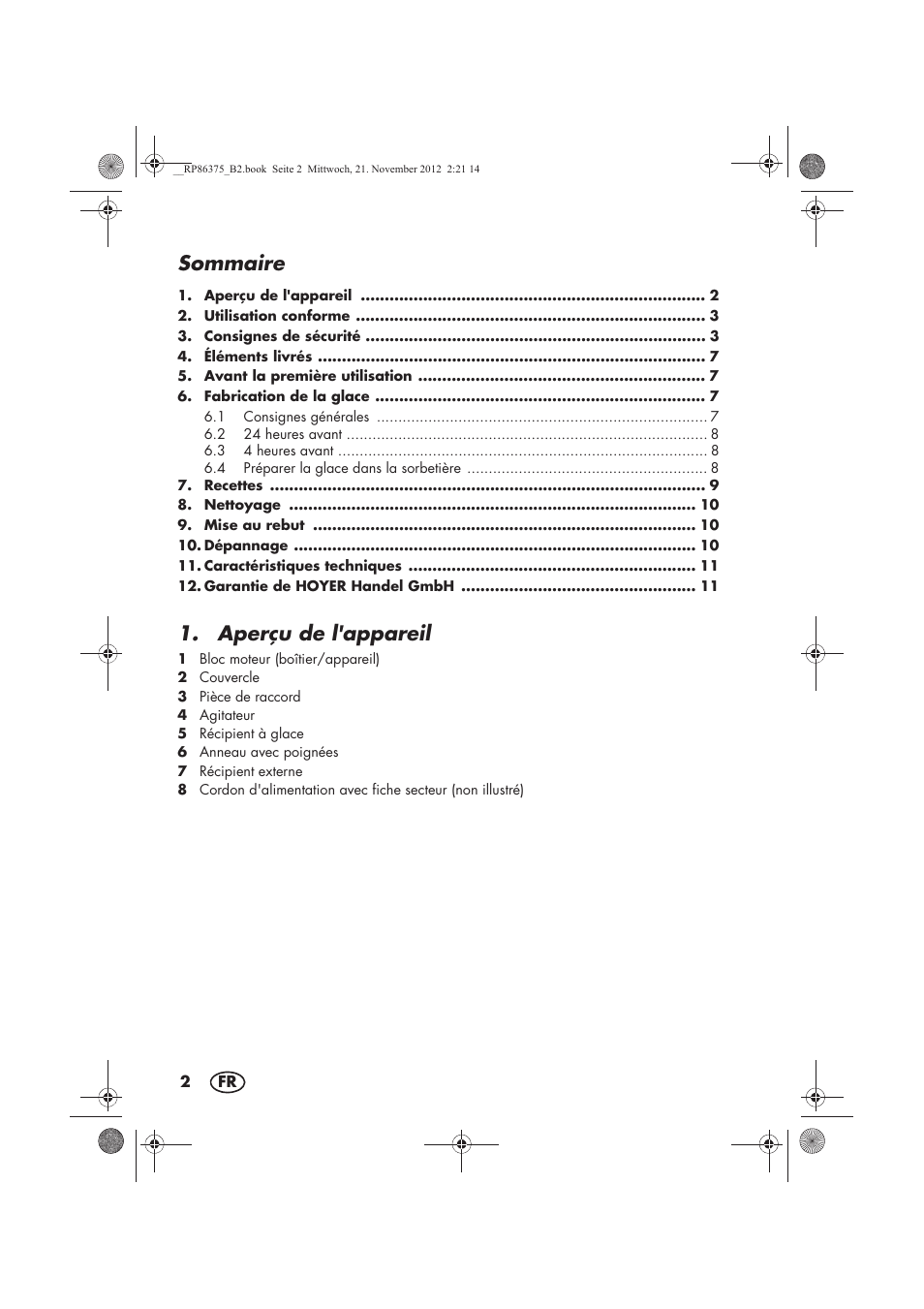 Sommaire, Aperçu de l'appareil | Silvercrest SECM 12 A1 User Manual | Page 4 / 54