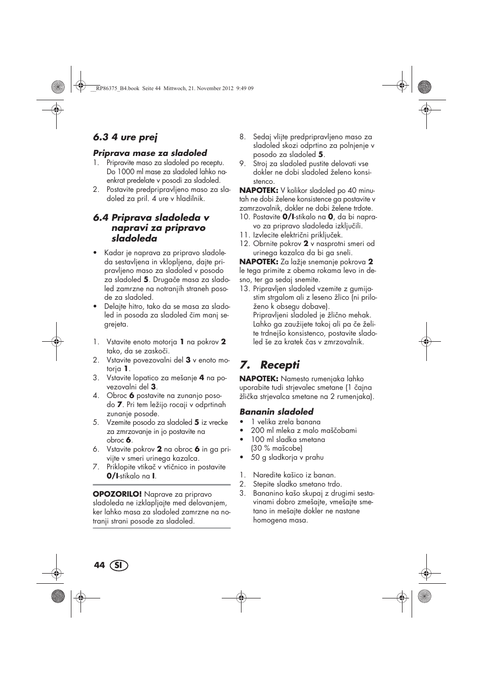 Recepti | Silvercrest SECM 12 A1 User Manual | Page 46 / 86