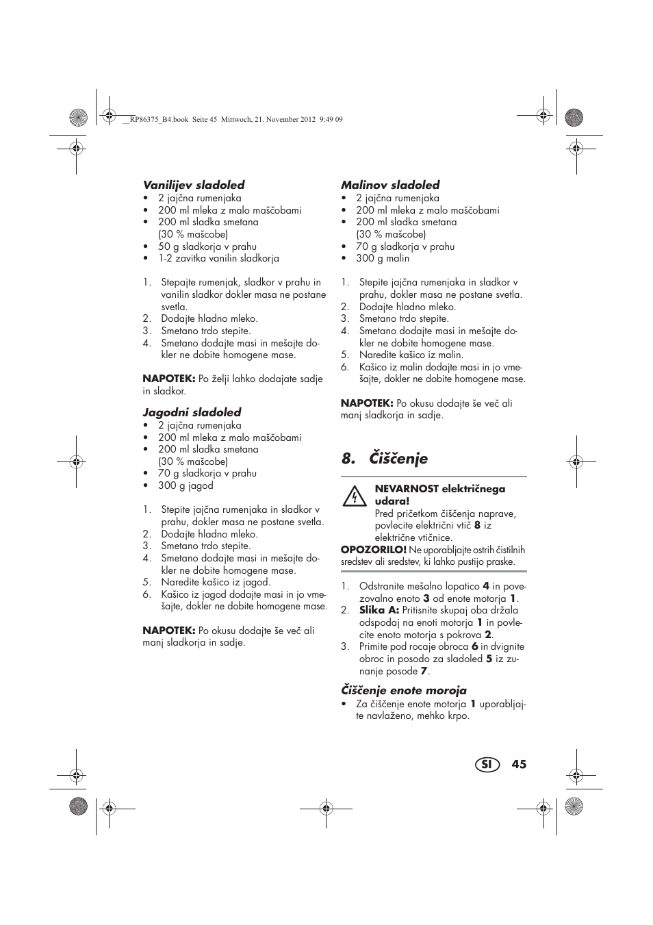 išenje | Silvercrest SECM 12 A1 User Manual | Page 47 / 86