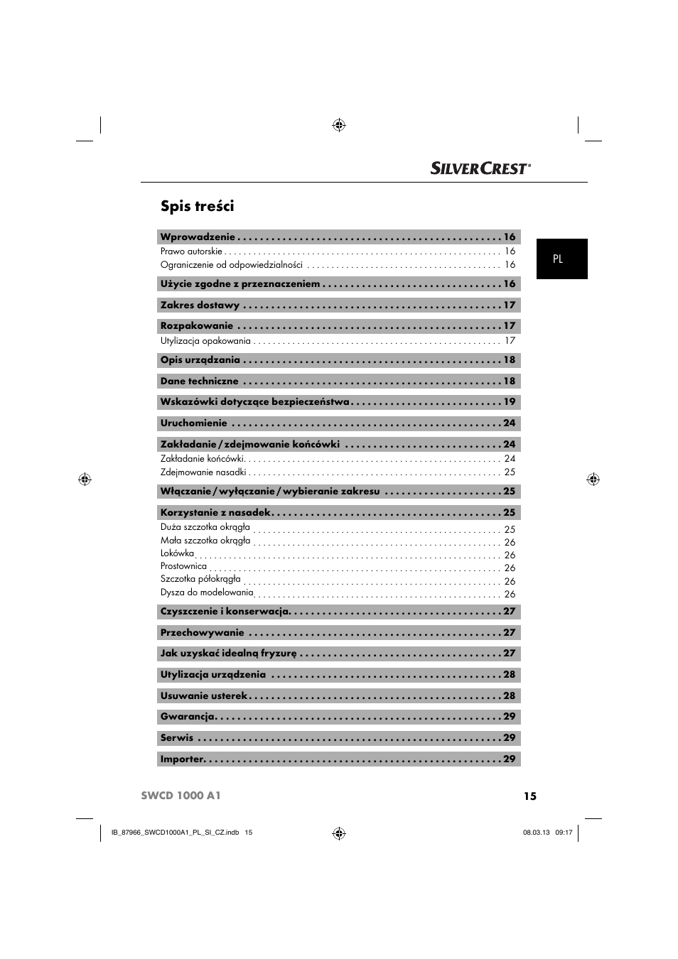 Silvercrest SWCD 1000 A1 User Manual | Page 18 / 76