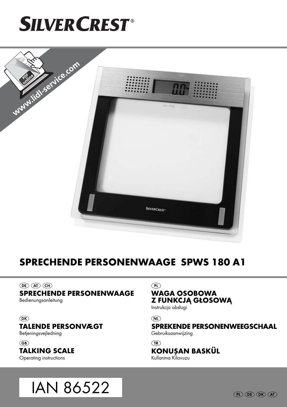 Silvercrest SPWS 180 A1 User Manual | 50 pages