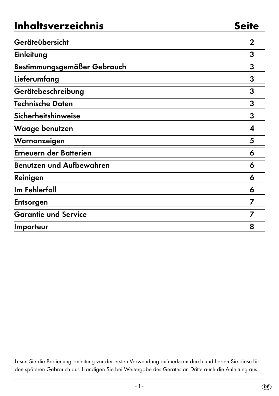 Inhaltsverzeichnis seite | Silvercrest SPWS 180 A1 User Manual | Page 3 / 50