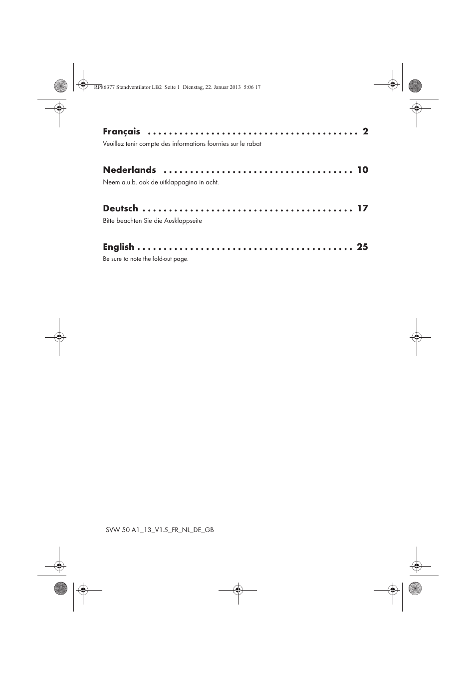 Silvercrest SVW 50 A1 User Manual | Page 2 / 34