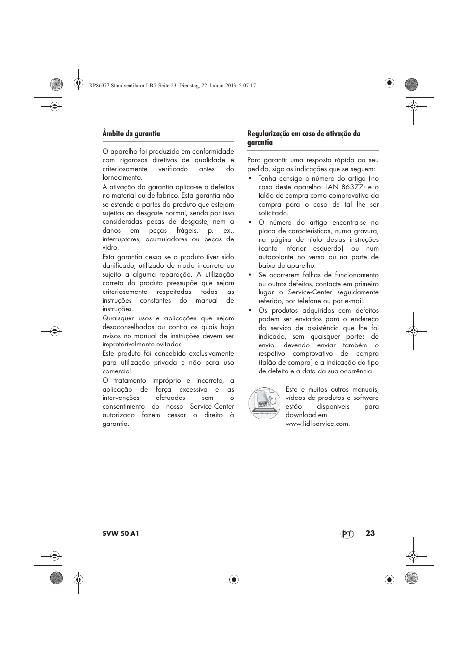 Âmbito da garantia, Regularização em caso de ativação da garantia | Silvercrest SVW 50 A1 User Manual | Page 25 / 42