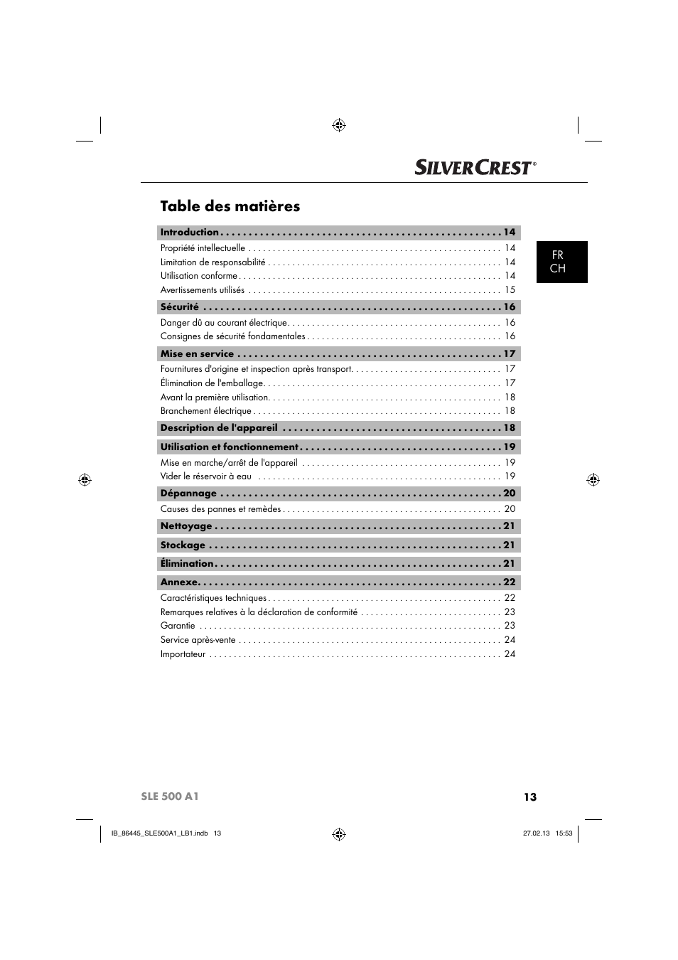 Silvercrest SLE 500 A1 User Manual | Page 16 / 52