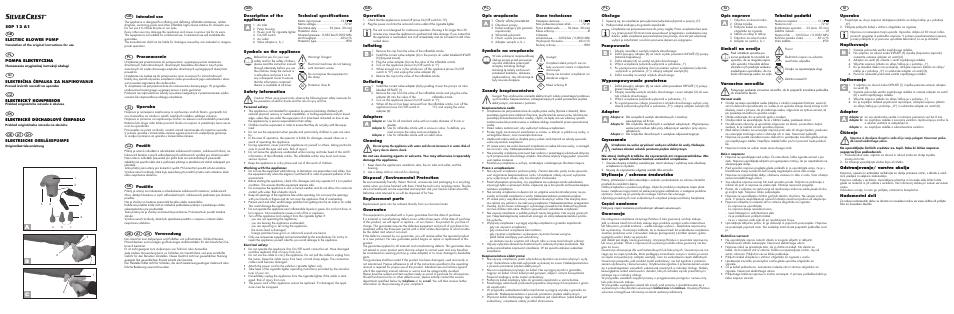 Silvercrest SGP 12 A1 User Manual | 2 pages