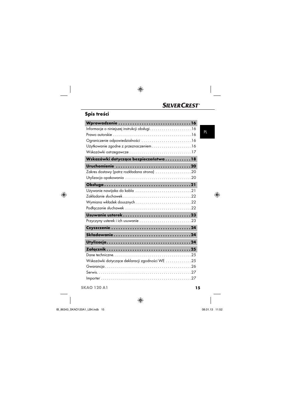 Silvercrest SKAO 120 A1 User Manual | Page 18 / 59