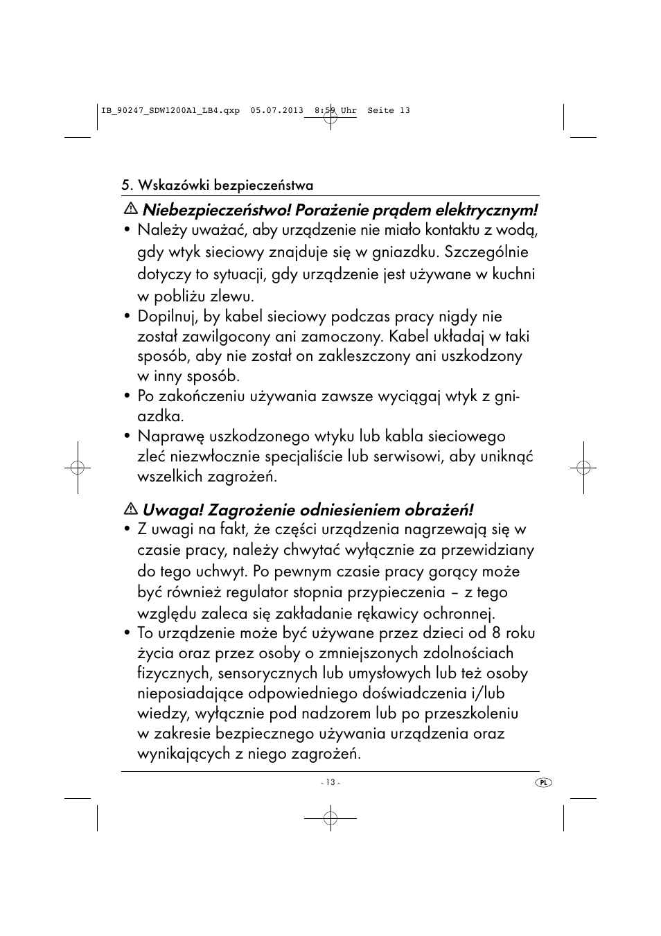 Silvercrest SDW 1200 B2 User Manual | Page 16 / 64