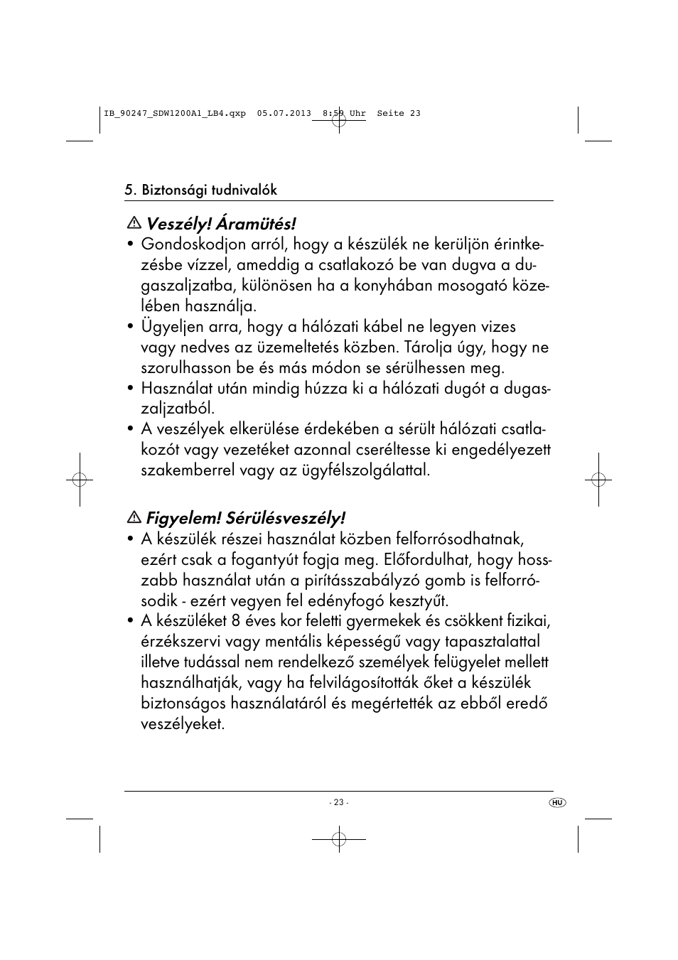 Silvercrest SDW 1200 B2 User Manual | Page 26 / 64