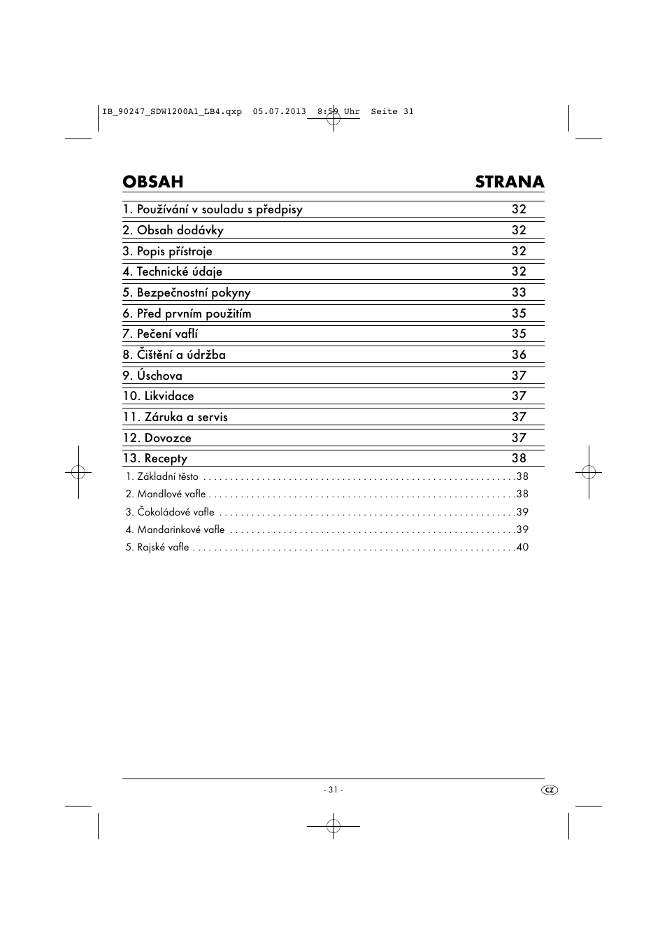 Silvercrest SDW 1200 B2 User Manual | Page 34 / 64