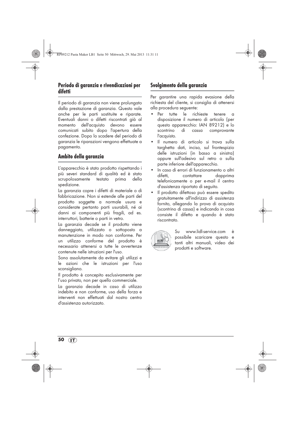 Periodo di garanzia e rivendicazioni per difetti, Ambito della garanzia, Svolgimento della garanzia | Silvercrest SPM 200 A1 User Manual | Page 52 / 86