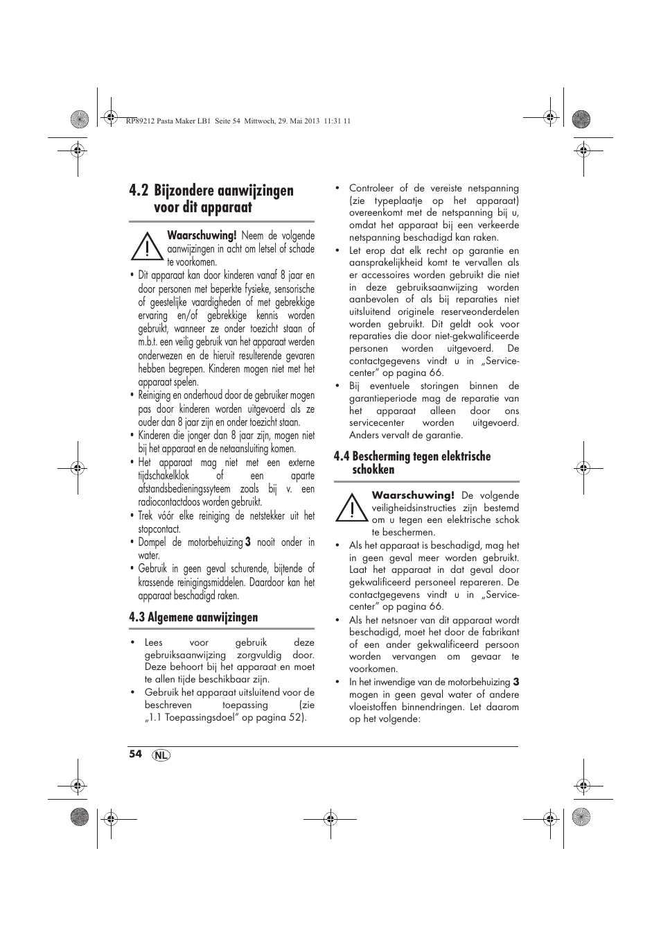 2 bijzondere aanwijzingen voor dit apparaat | Silvercrest SPM 200 A1 User Manual | Page 56 / 86