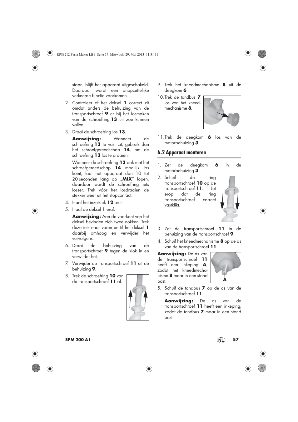 2 apparaat monteren | Silvercrest SPM 200 A1 User Manual | Page 59 / 86