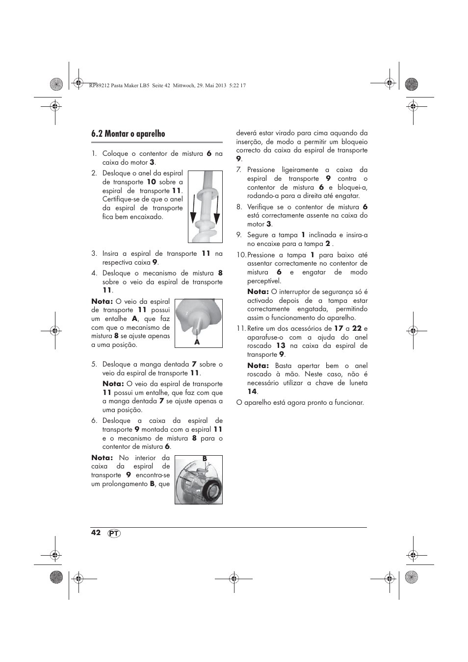 2 montar o aparelho | Silvercrest SPM 200 A1 User Manual | Page 44 / 86