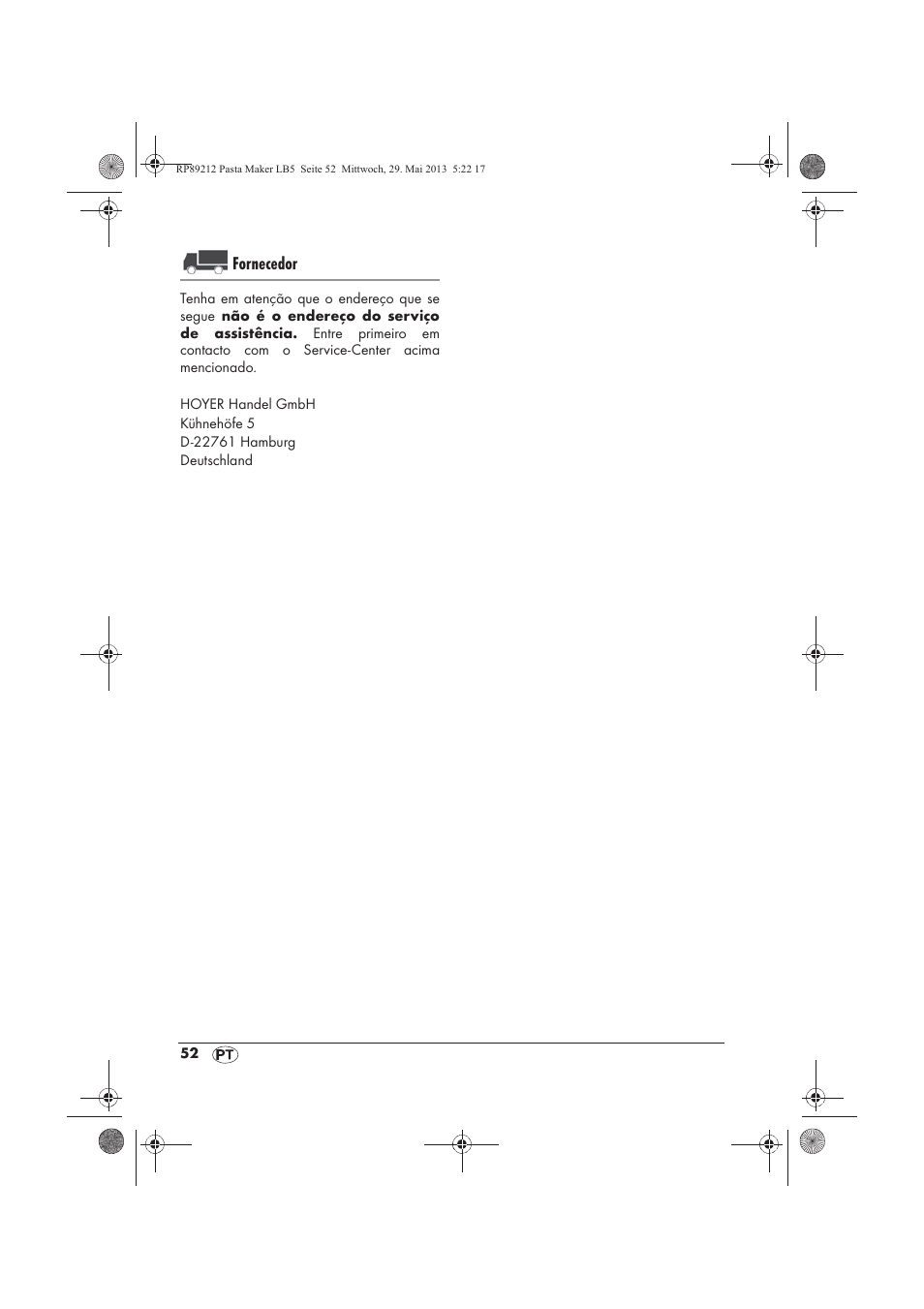Fornecedor | Silvercrest SPM 200 A1 User Manual | Page 54 / 86