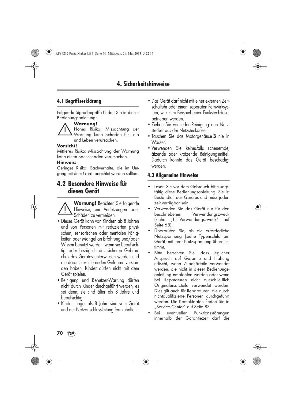 2 besondere hinweise für dieses gerät, Sicherheitshinweise | Silvercrest SPM 200 A1 User Manual | Page 72 / 86