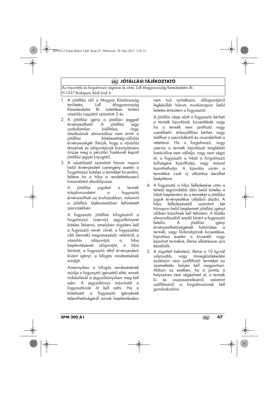 Silvercrest SPM 200 A1 User Manual | Page 49 / 114