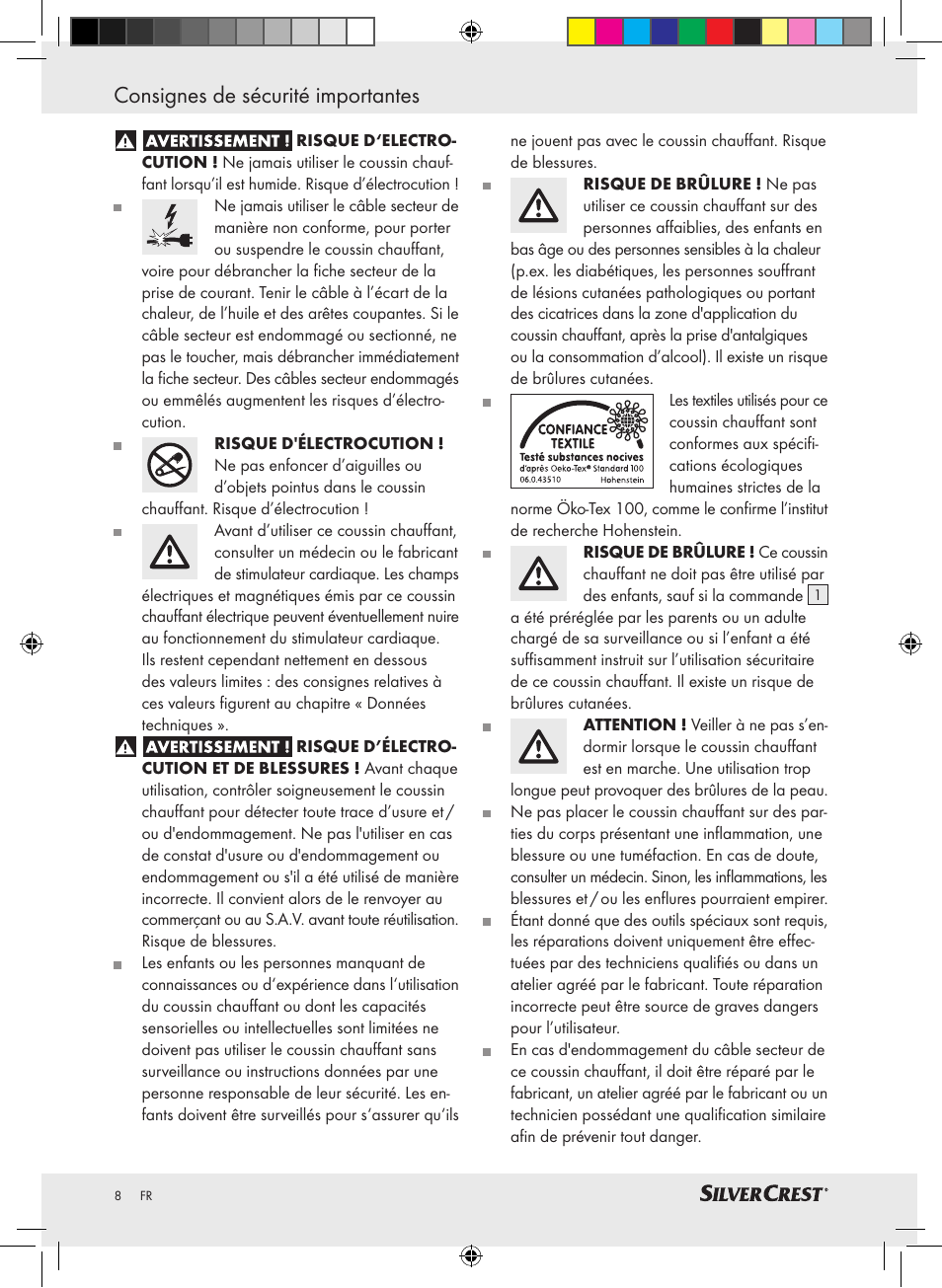 Consignes de sécurité importantes | Silvercrest SHBR 100 A2 User Manual | Page 4 / 24