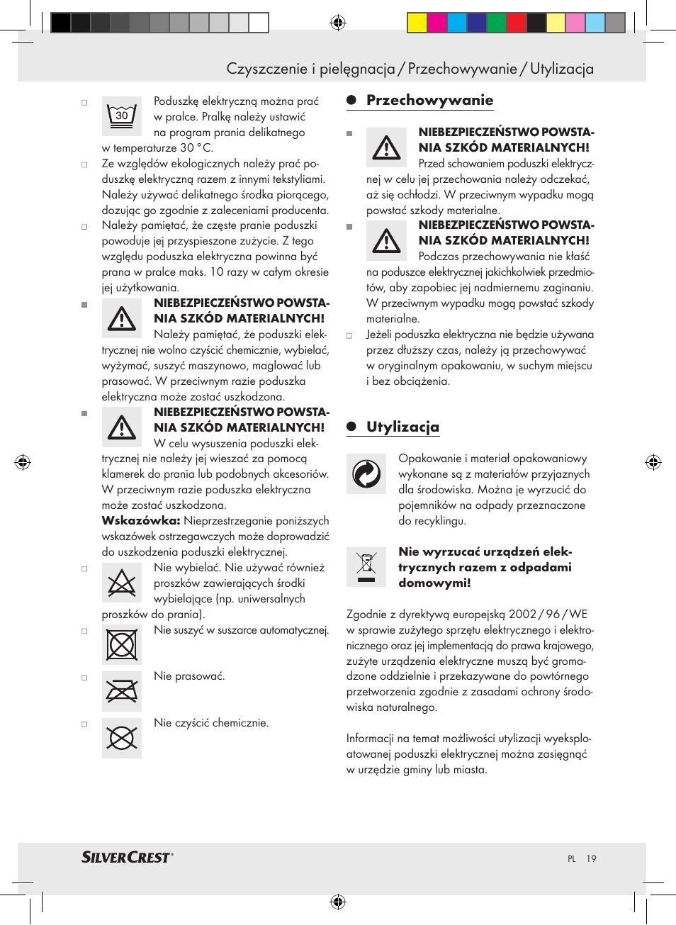 Przechowywanie, Utylizacja | Silvercrest SHBR 100 A2 User Manual | Page 15 / 48