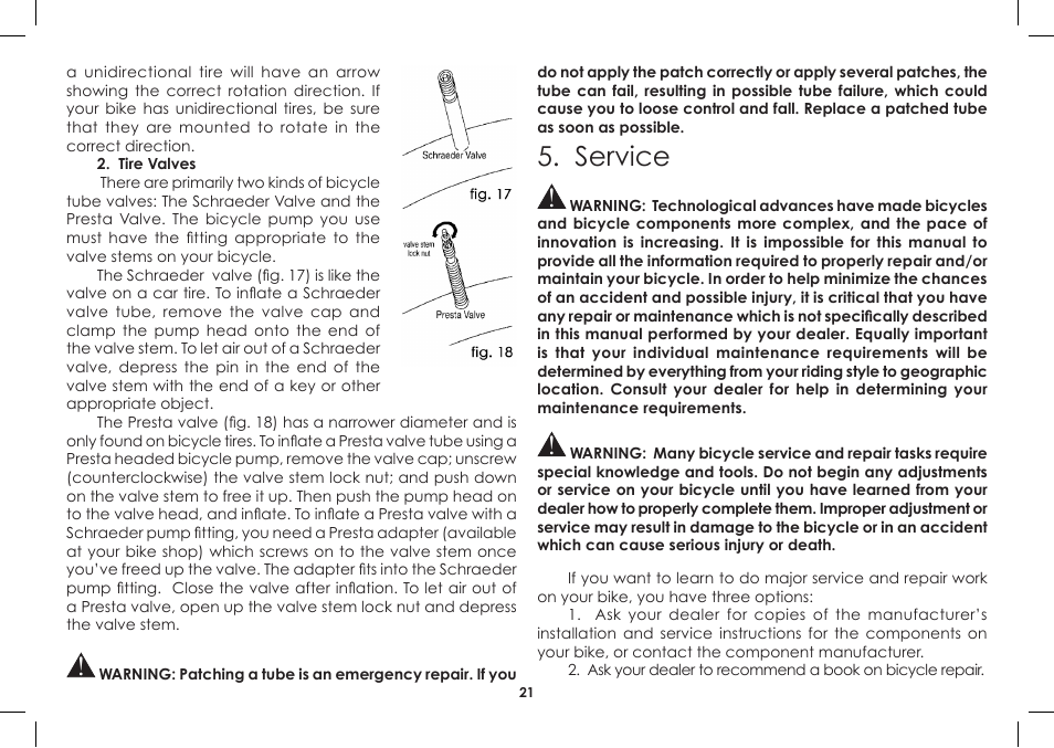 Service | Diamondback BMX 2008-2005 User Manual | Page 21 / 32