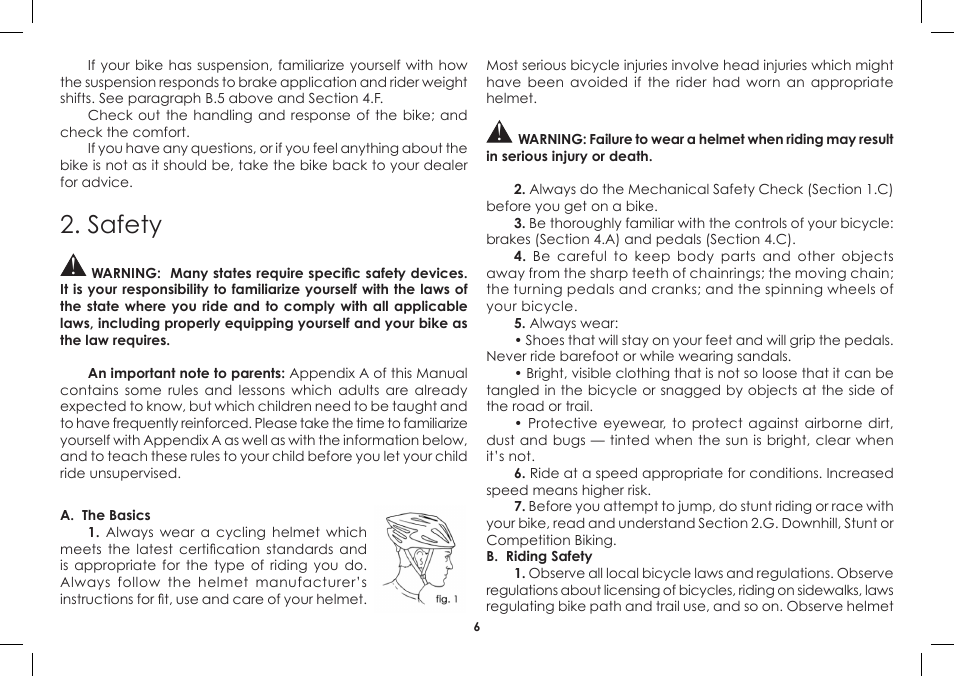 Safety | Diamondback BMX 2008-2005 User Manual | Page 6 / 32