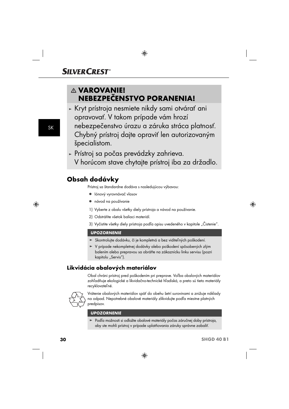 Silvercrest SHGD 40 B1 User Manual | Page 33 / 52