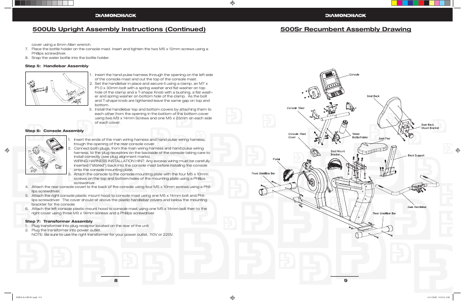 Diamondback 500Ub User Manual | Page 4 / 19