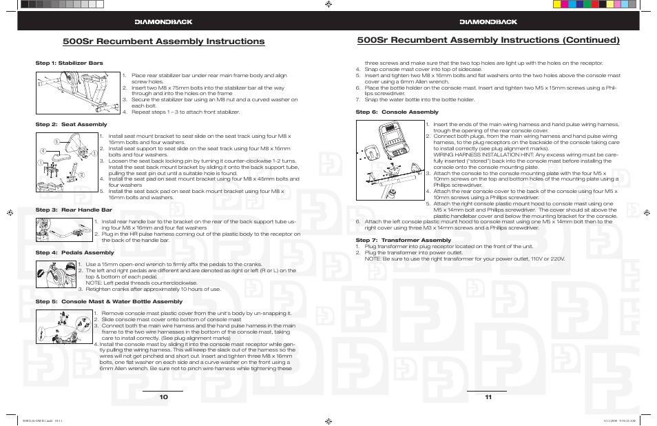 Diamondback 500Ub User Manual | Page 5 / 19