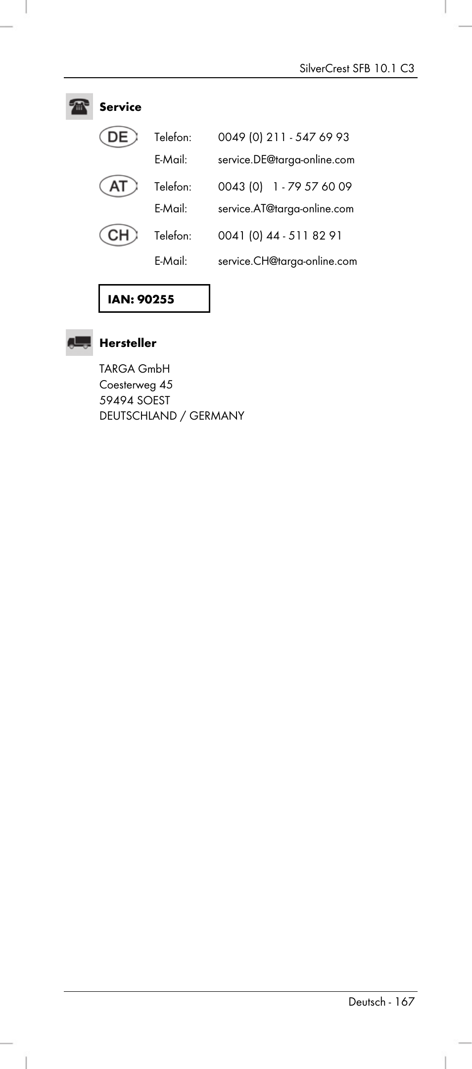 Silvercrest SFB 10.1 C3 User Manual | Page 169 / 170