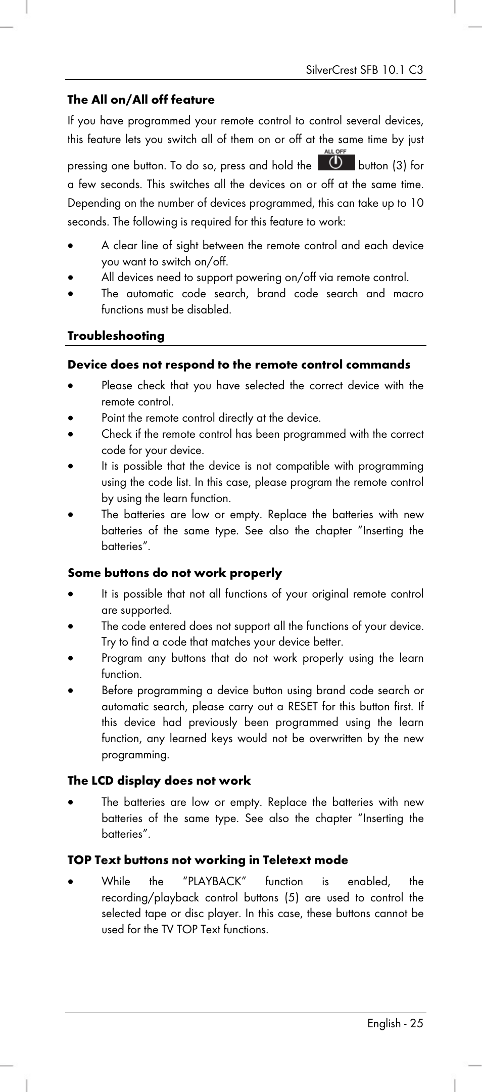 Silvercrest SFB 10.1 C3 User Manual | Page 27 / 170