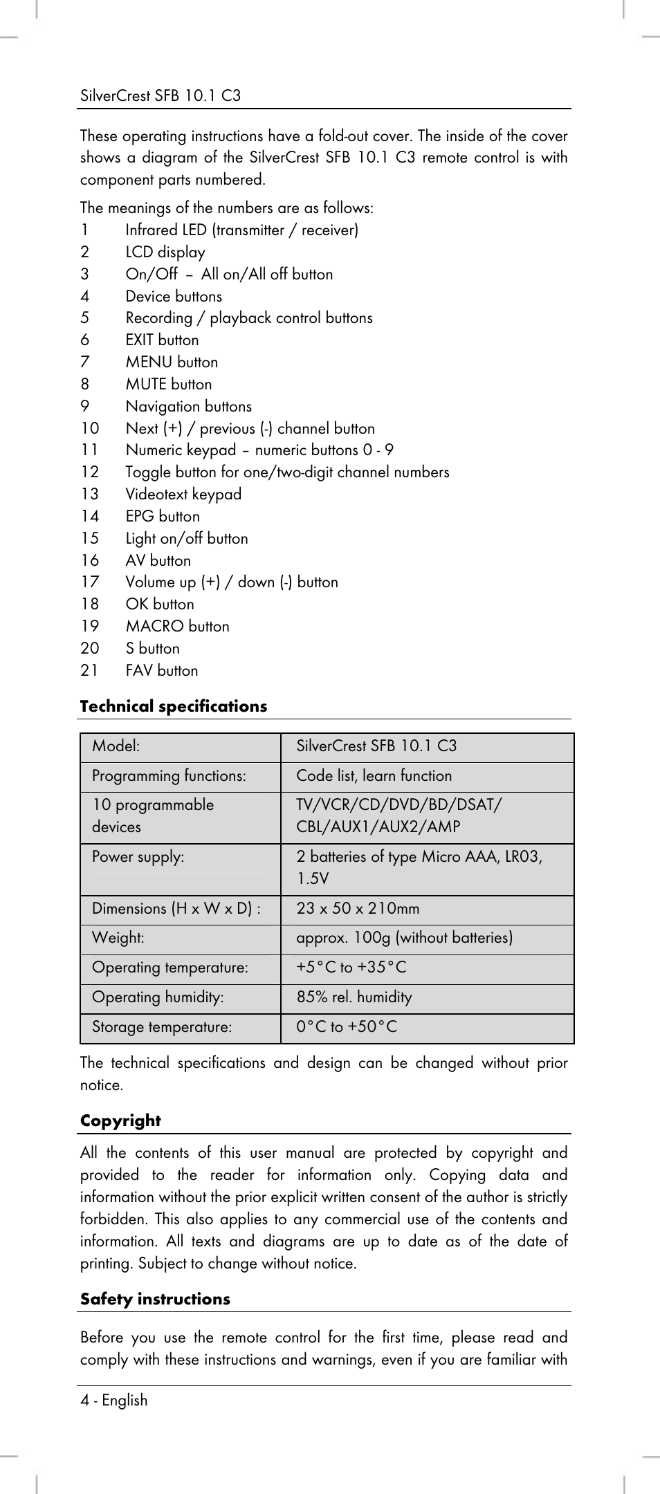 Silvercrest SFB 10.1 C3 User Manual | Page 6 / 170