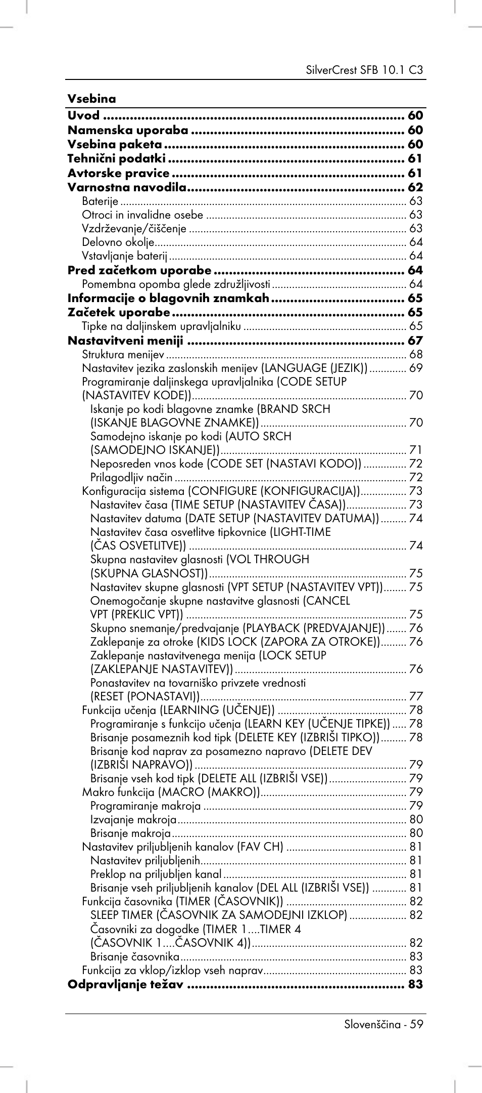 Silvercrest SFB 10.1 C3 User Manual | Page 61 / 170