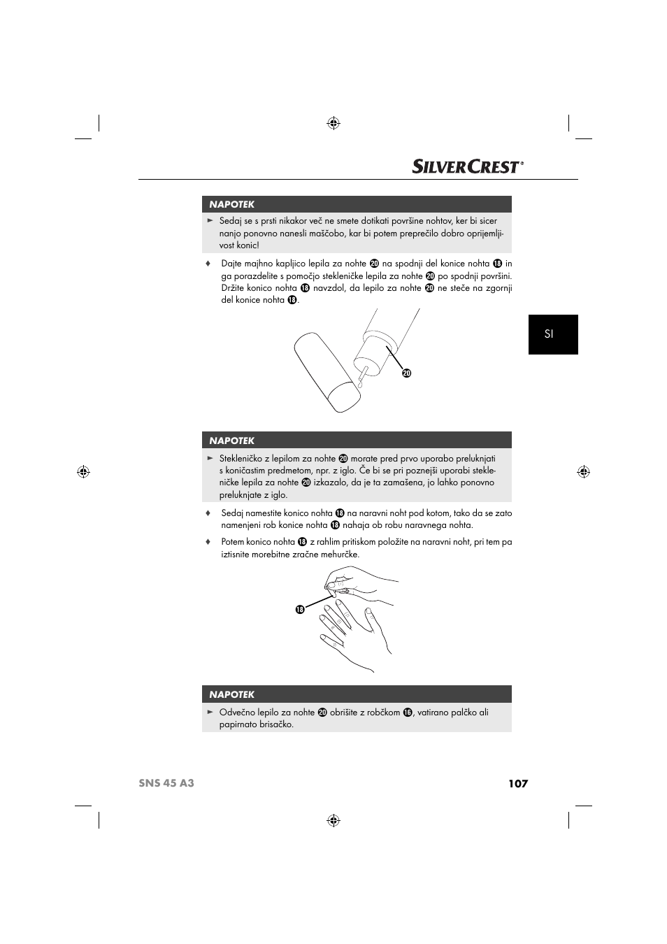 Silvercrest SNS 45 A3 User Manual | Page 110 / 214