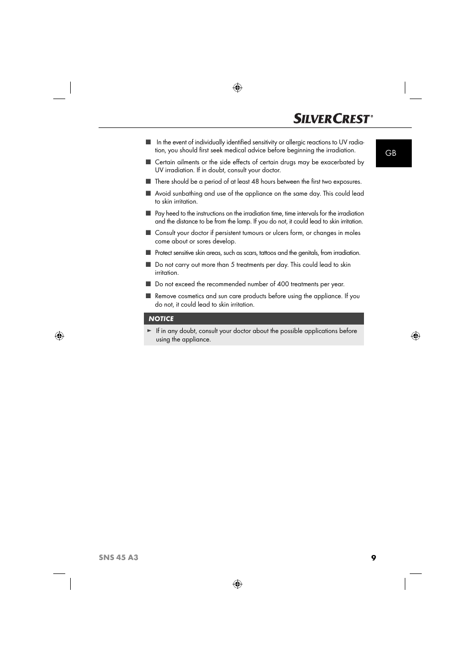 Silvercrest SNS 45 A3 User Manual | Page 12 / 214