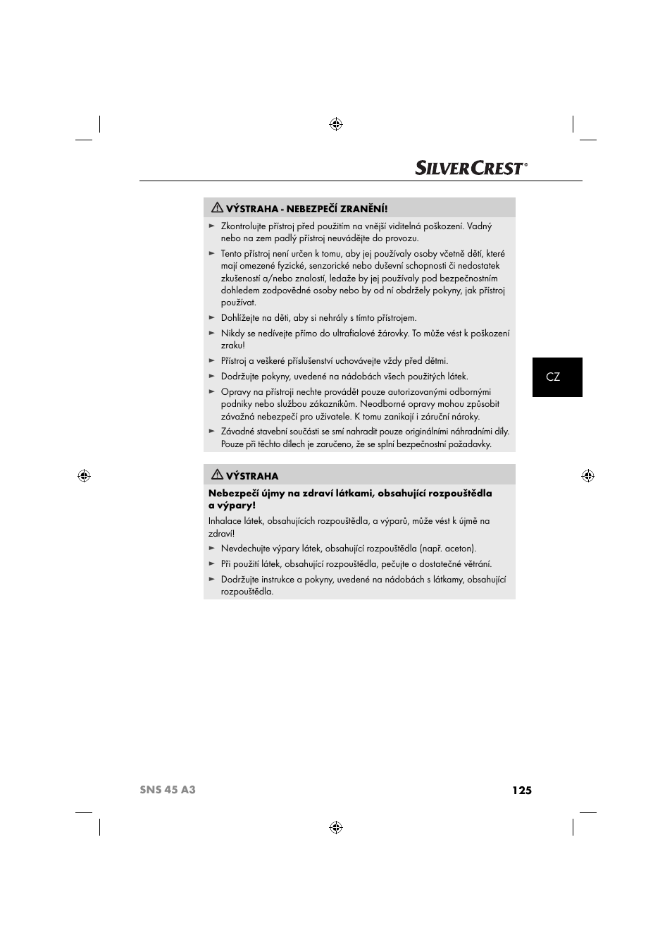 Silvercrest SNS 45 A3 User Manual | Page 128 / 214