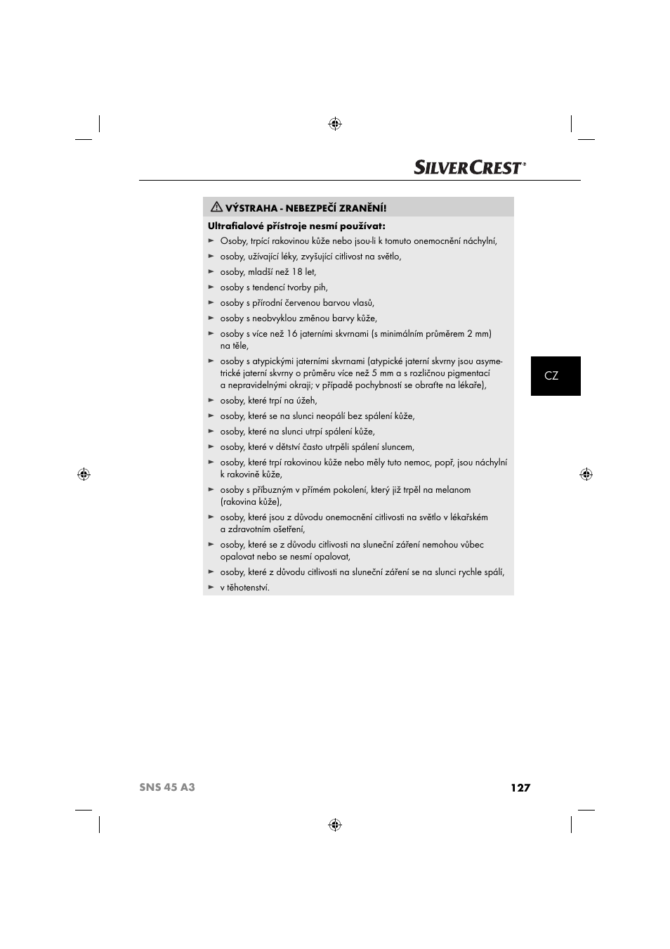 Silvercrest SNS 45 A3 User Manual | Page 130 / 214