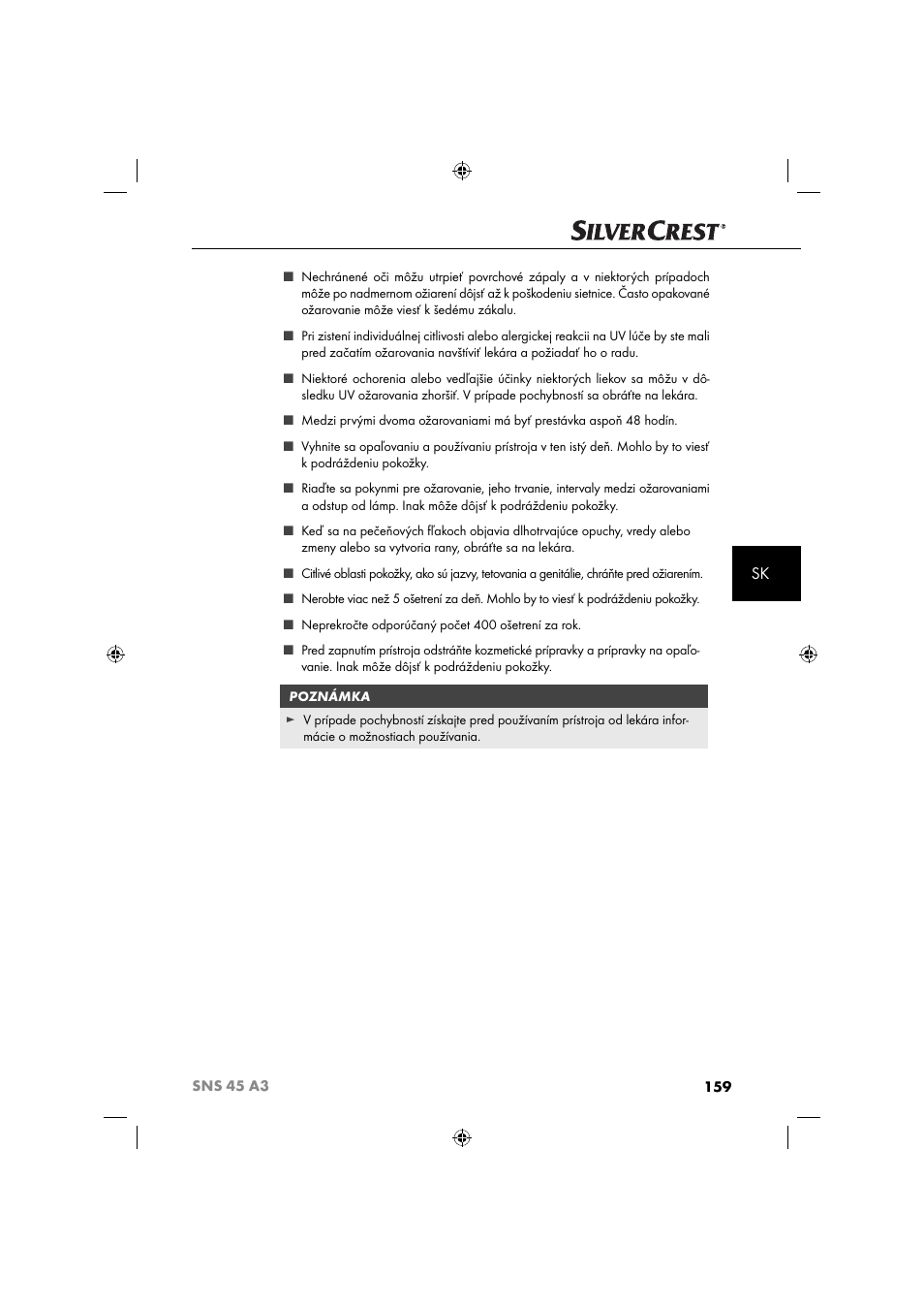 Silvercrest SNS 45 A3 User Manual | Page 162 / 214