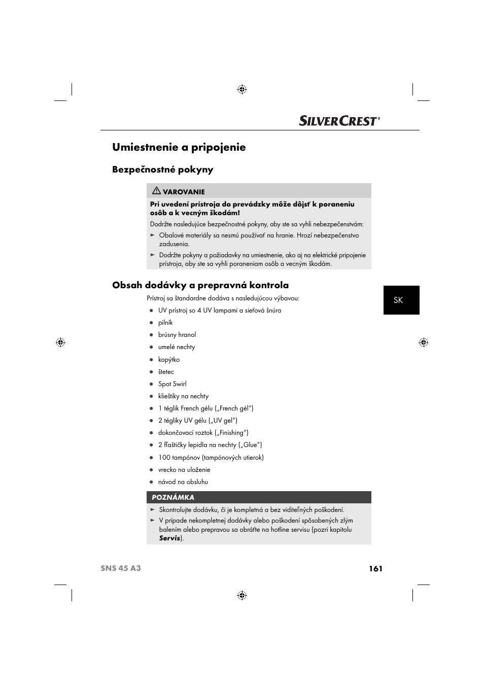 Silvercrest SNS 45 A3 User Manual | Page 164 / 214