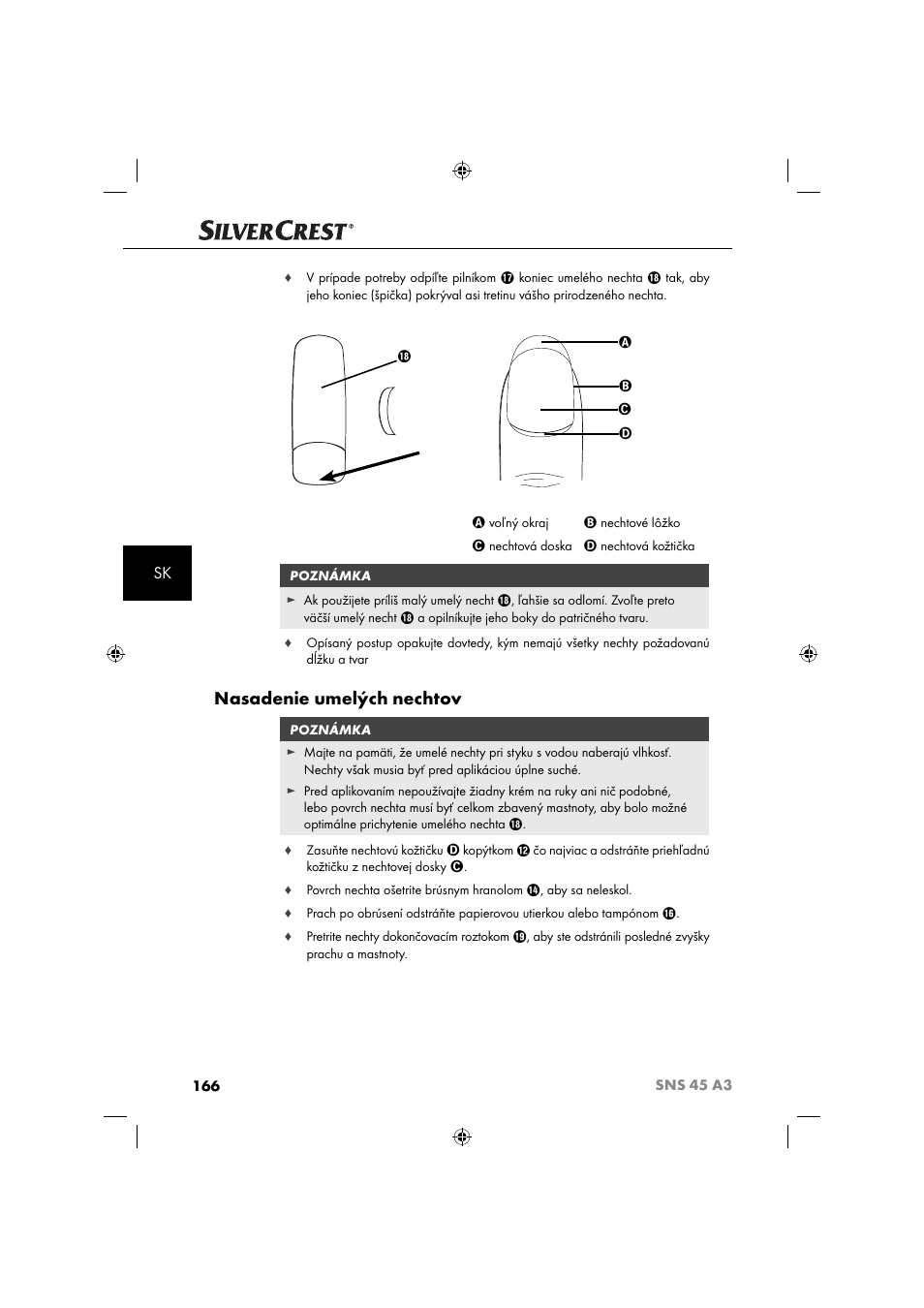 Nasadenie umelých nechtov | Silvercrest SNS 45 A3 User Manual | Page 169 / 214