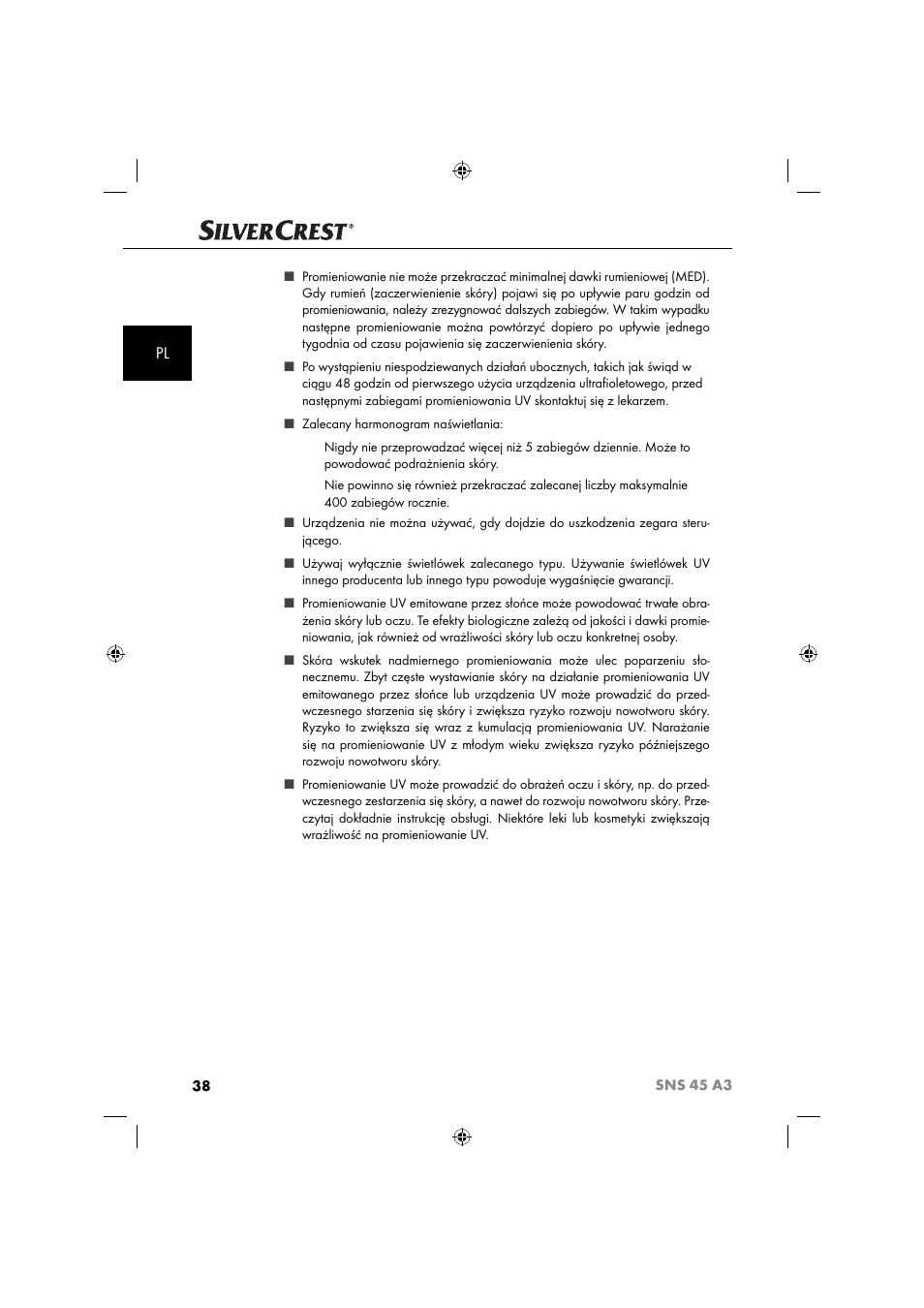 Silvercrest SNS 45 A3 User Manual | Page 41 / 214