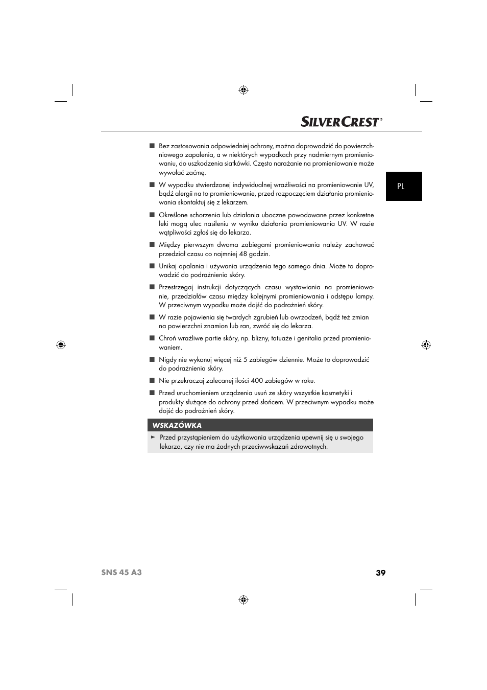 Silvercrest SNS 45 A3 User Manual | Page 42 / 214