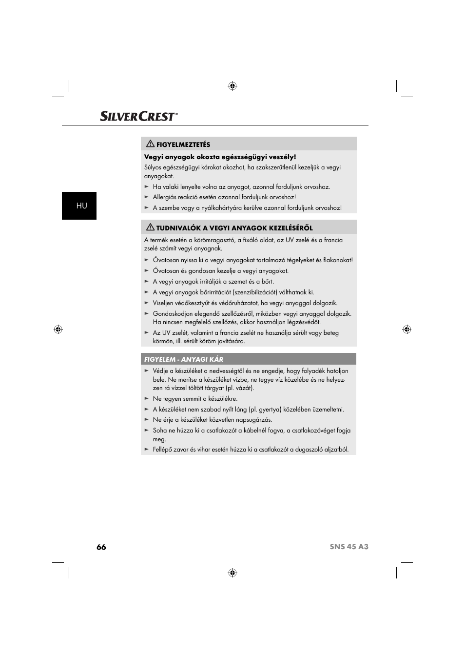 Silvercrest SNS 45 A3 User Manual | Page 69 / 214