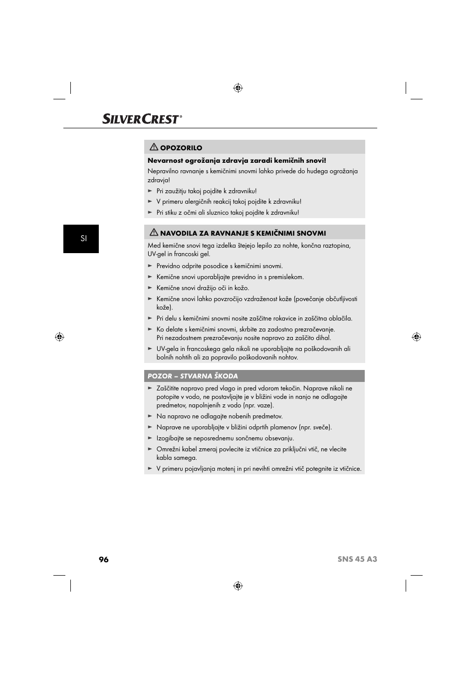 Silvercrest SNS 45 A3 User Manual | Page 99 / 214