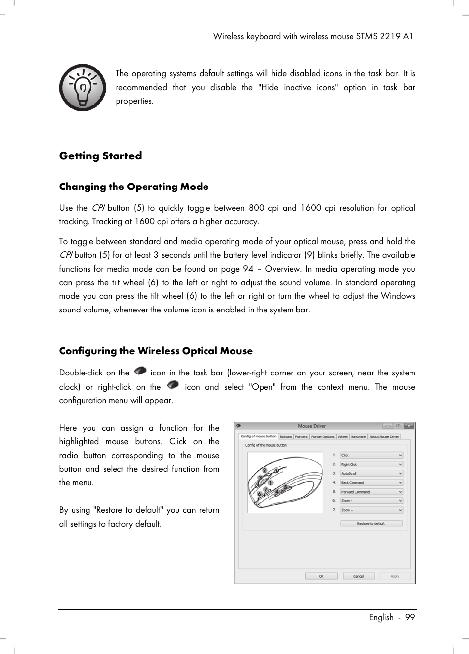 Getting started | Silvercrest STMS 2219 A1 User Manual | Page 101 / 110