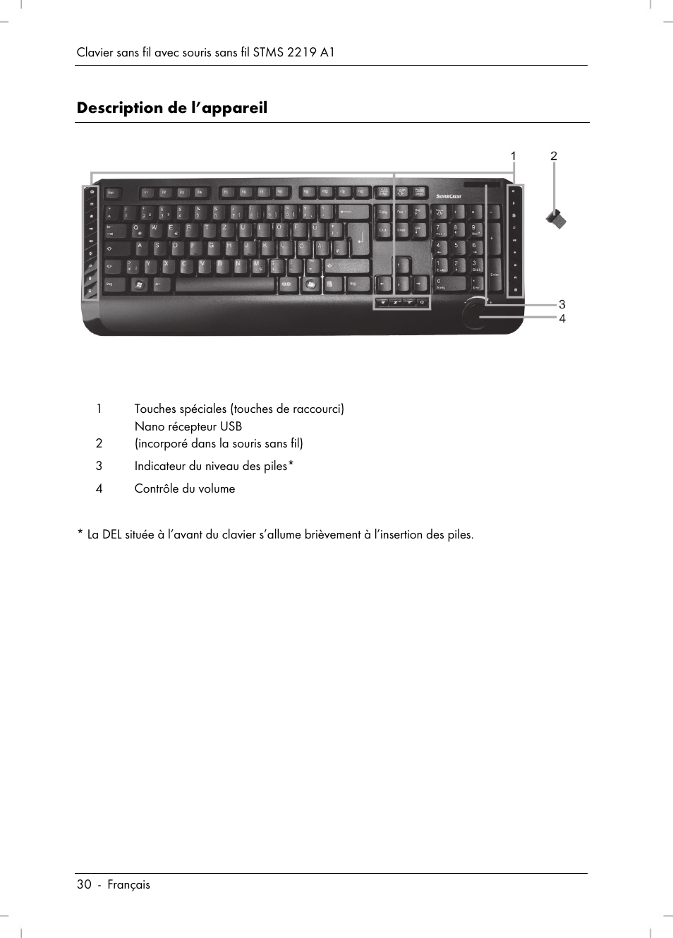 Description de l’appareil | Silvercrest STMS 2219 A1 User Manual | Page 32 / 110