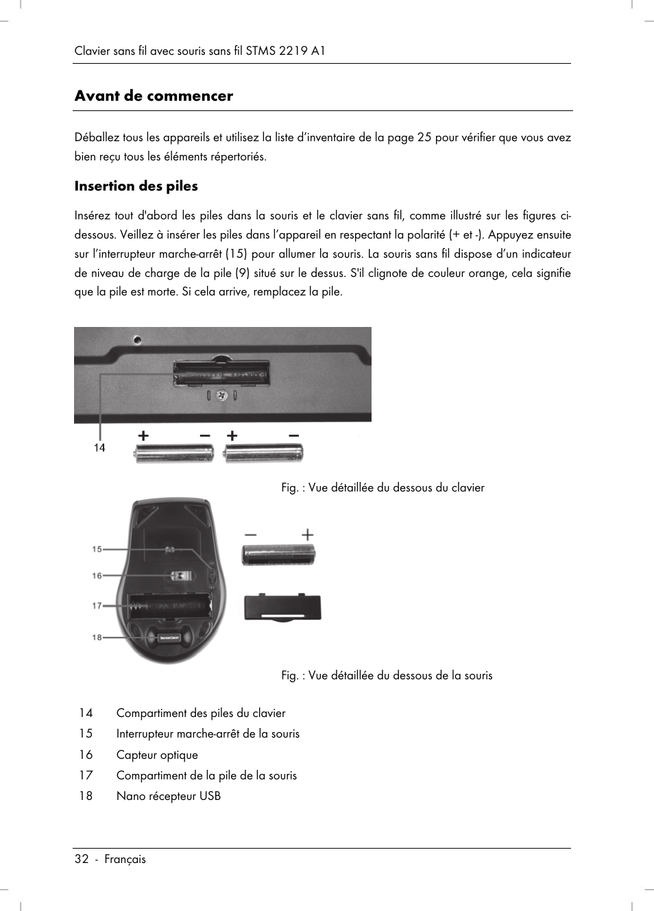 Avant de commencer | Silvercrest STMS 2219 A1 User Manual | Page 34 / 110