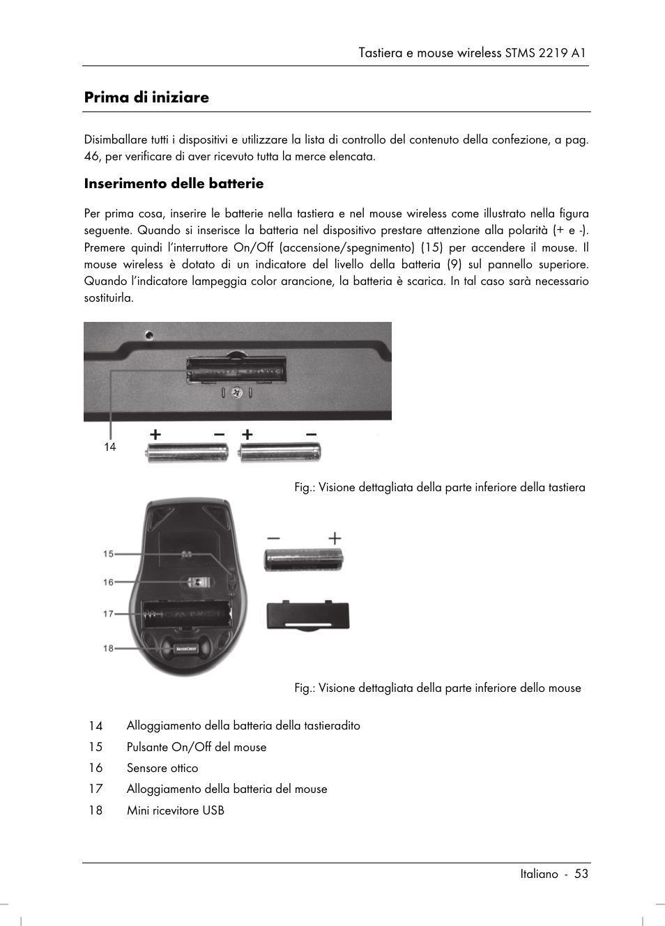 Prima di iniziare | Silvercrest STMS 2219 A1 User Manual | Page 55 / 110